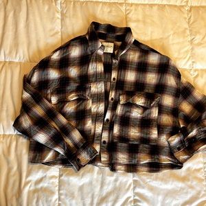 Abercrombie crop flannel